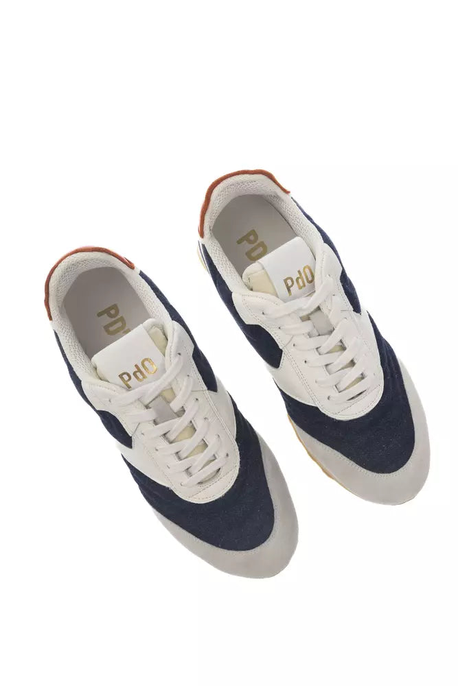 Pantofola D'Oro Blue Leather Men Sneaker