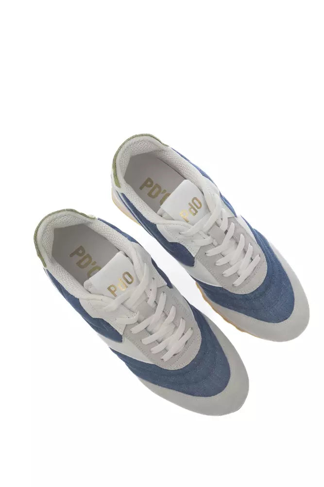 Pantofola D'Oro Light Blue Leather Men Sneaker