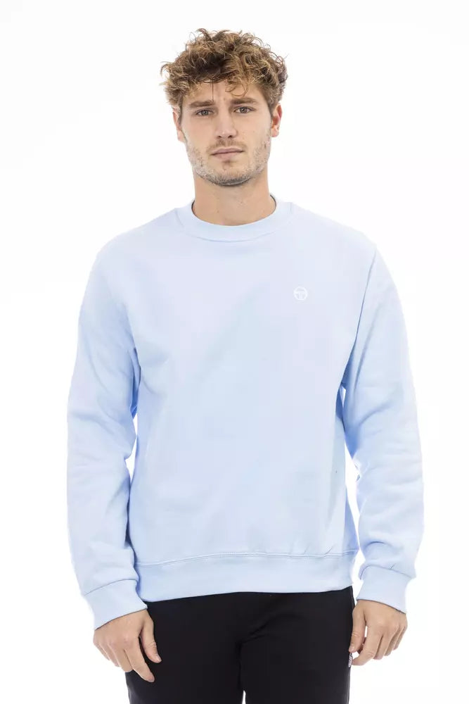 Sergio Tacchini Light Blue Cotton Men Sweater