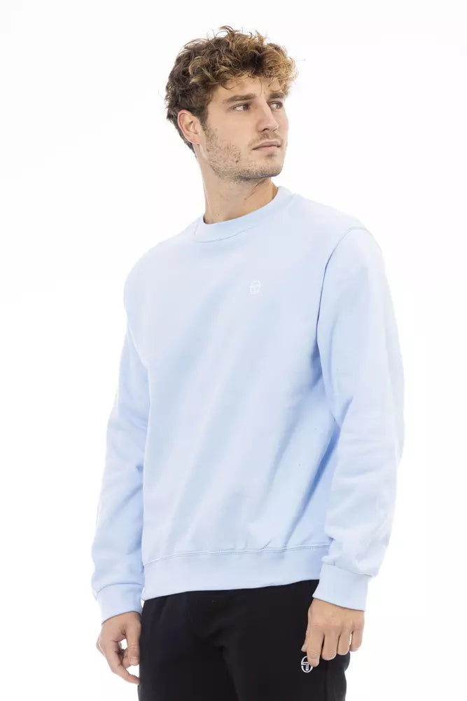 Sergio Tacchini Light Blue Cotton Men Sweater