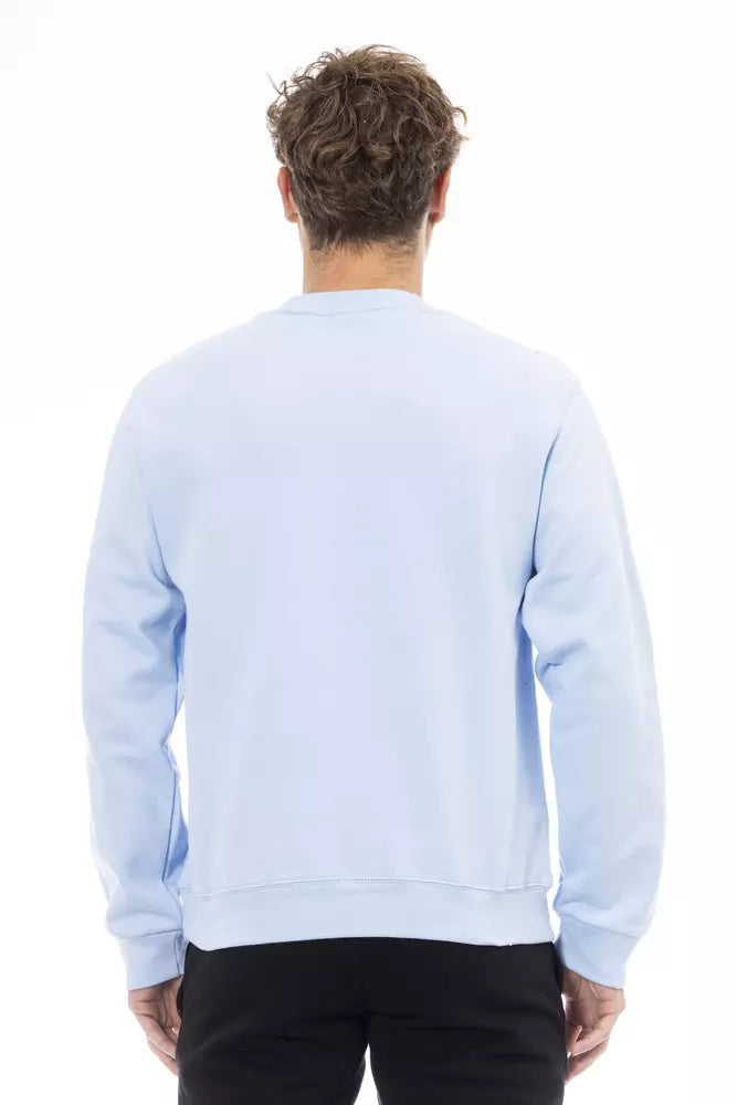 Sergio Tacchini Light Blue Cotton Men Sweater