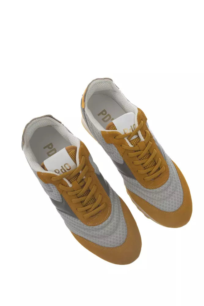 Pantofola D'Oro Orange Leather Men Sneaker