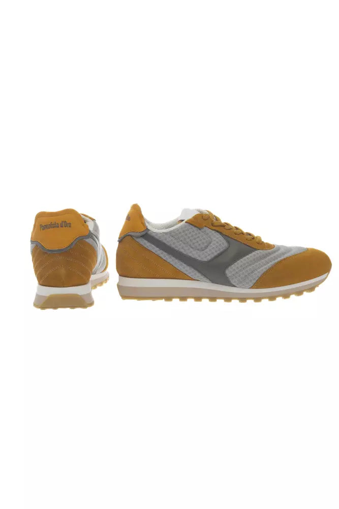 Pantofola D'Oro Orange Leather Men Sneaker