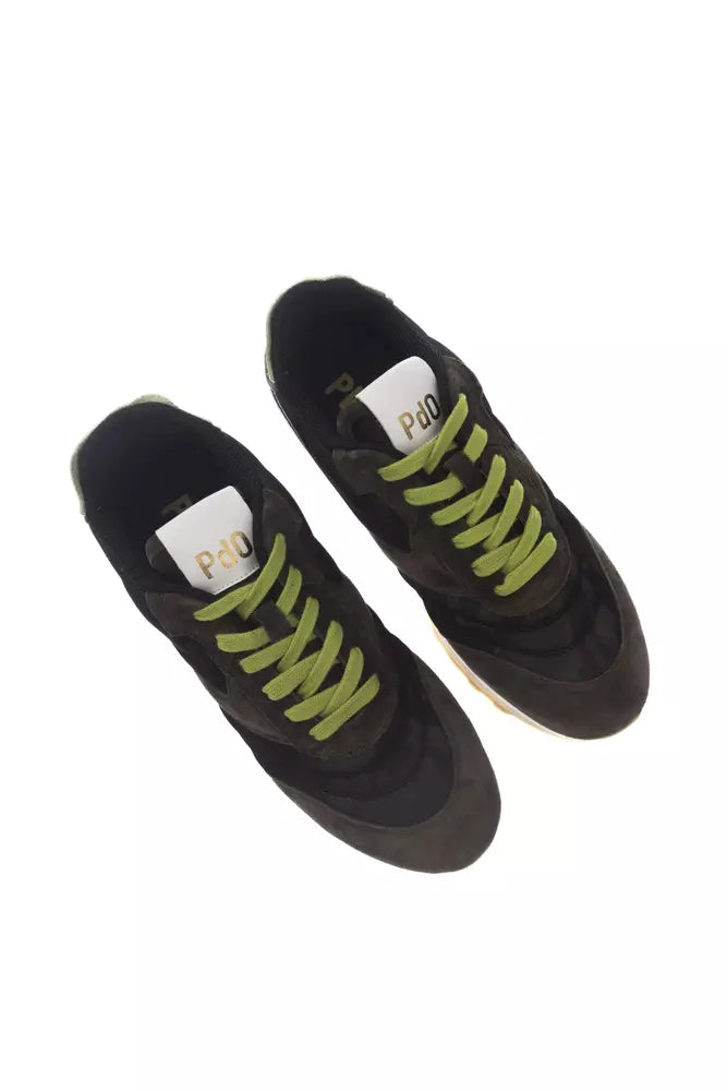 Pantofola D'Oro Green Leather Men Sneaker