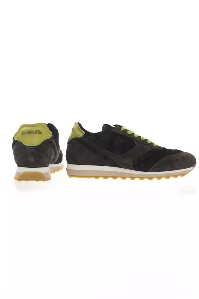 Pantofola D'Oro Green Leather Men Sneaker