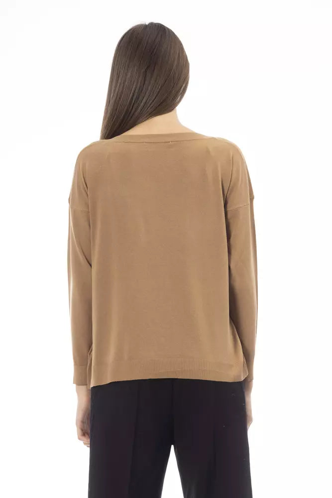 Alpha Studio Beige Viscose Women Sweater