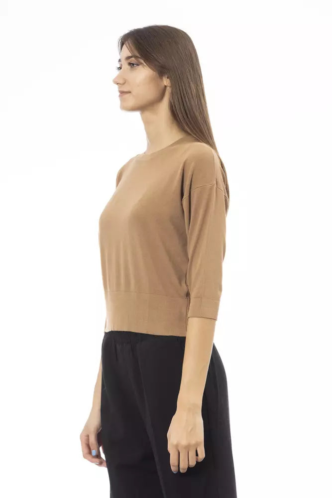 Alpha Studio Beige Viscose Women Sweater