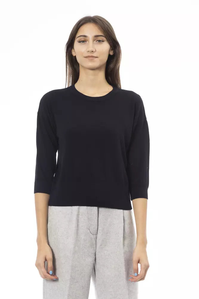 Alpha Studio Blue Viscose Women Sweater