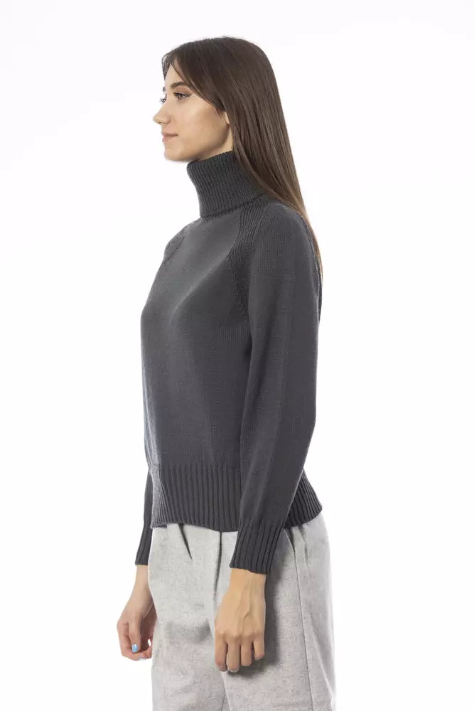 Alpha Studio Green Wool Women Sweater