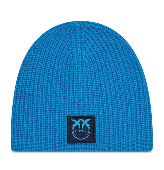 PINKO Electric Blue Cashmere Beanie