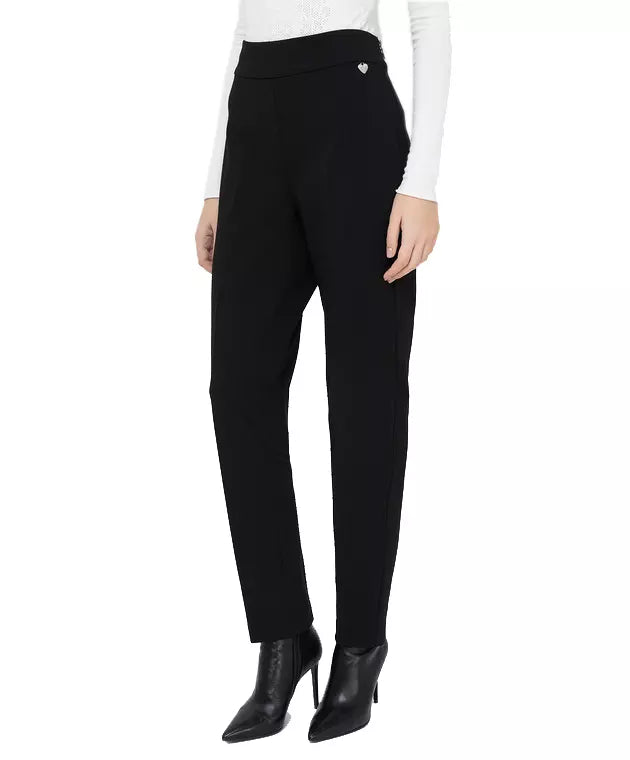 Twinset Elegant Straight-Fit Trousers in Black