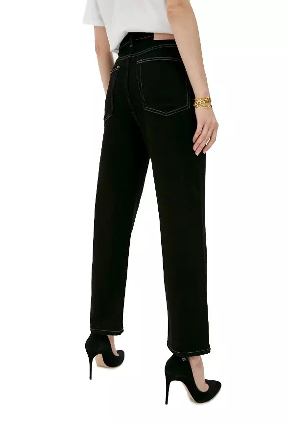 Twinset Elegant Black Cotton Blend Jeans