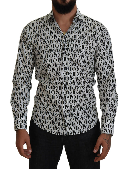 Dolce & Gabbana Elegant Slim Fit Logo Print Shirt