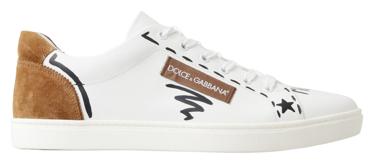 Dolce & Gabbana Elegant Low Top Leather Sneakers in White