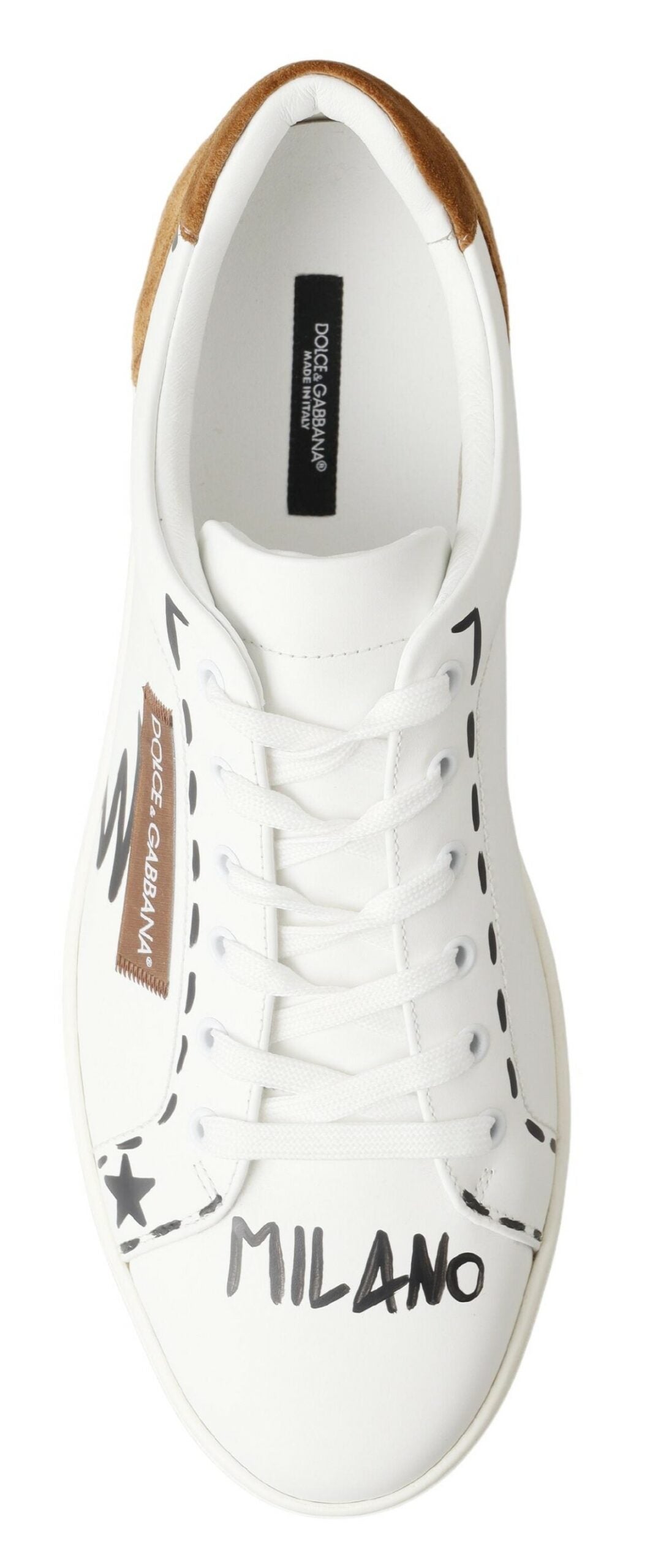 Dolce & Gabbana Elegant Low Top Leather Sneakers in White