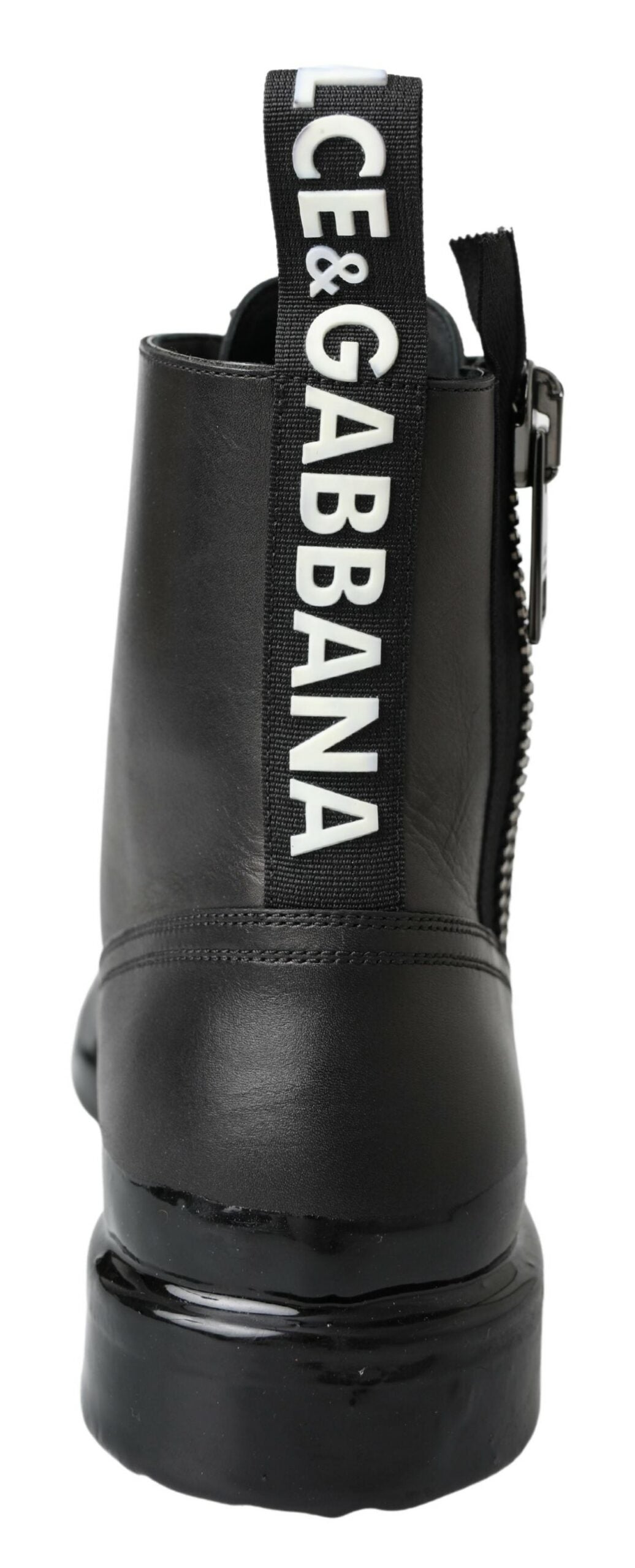 Dolce & Gabbana Elegant Leather Zipper Ankle Boots