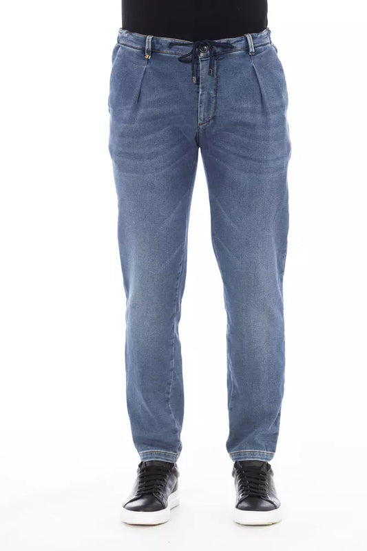 Distretto12 Blue Cotton Men Jeans