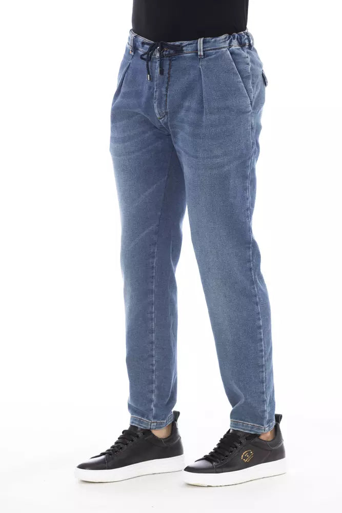 Distretto12 Blue Cotton Men Jeans