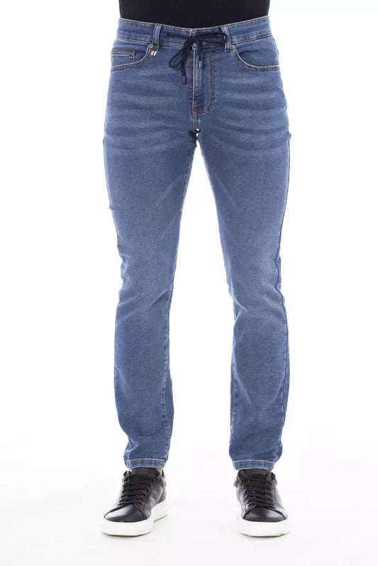 Distretto12 Blue Cotton Men Jeans