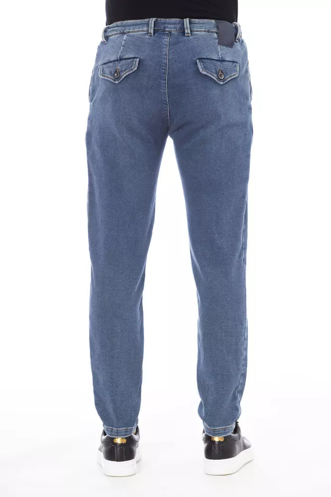 Distretto12 Blue Cotton Men Jeans