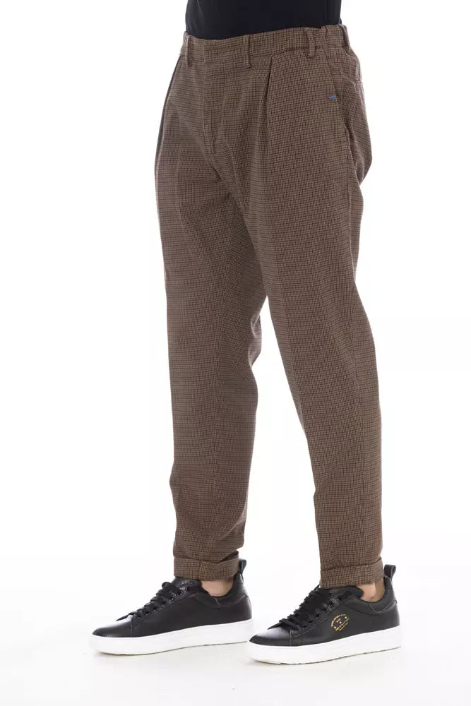 Distretto12 Brown Cotton Men Pant