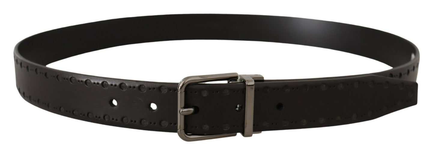 Dolce & Gabbana Elegant Black Leather Statement Belt