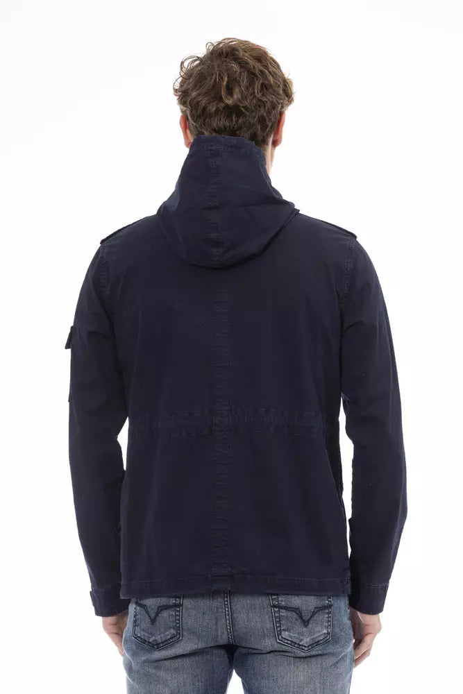 Distretto12 Blue Cotton Men Jacket