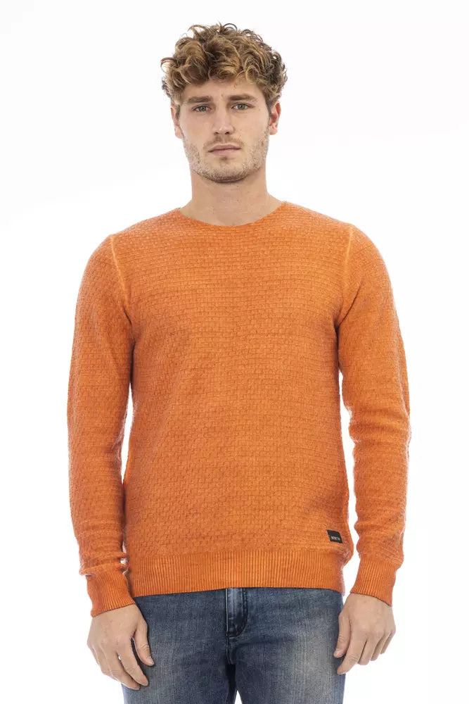 Distretto12 Orange Wool Men Sweater