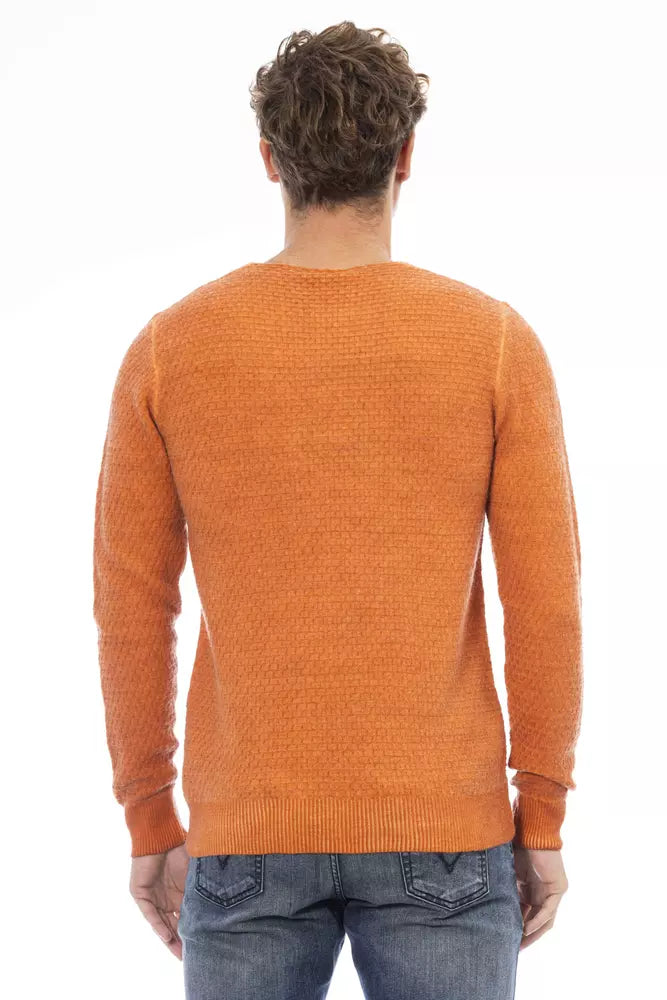 Distretto12 Orange Wool Men Sweater