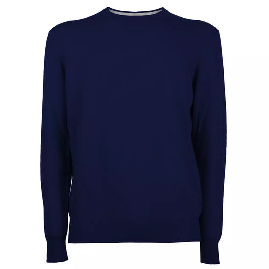 Emilio Romanelli Elegant Crewneck Wool-Cashmere Blend Sweater