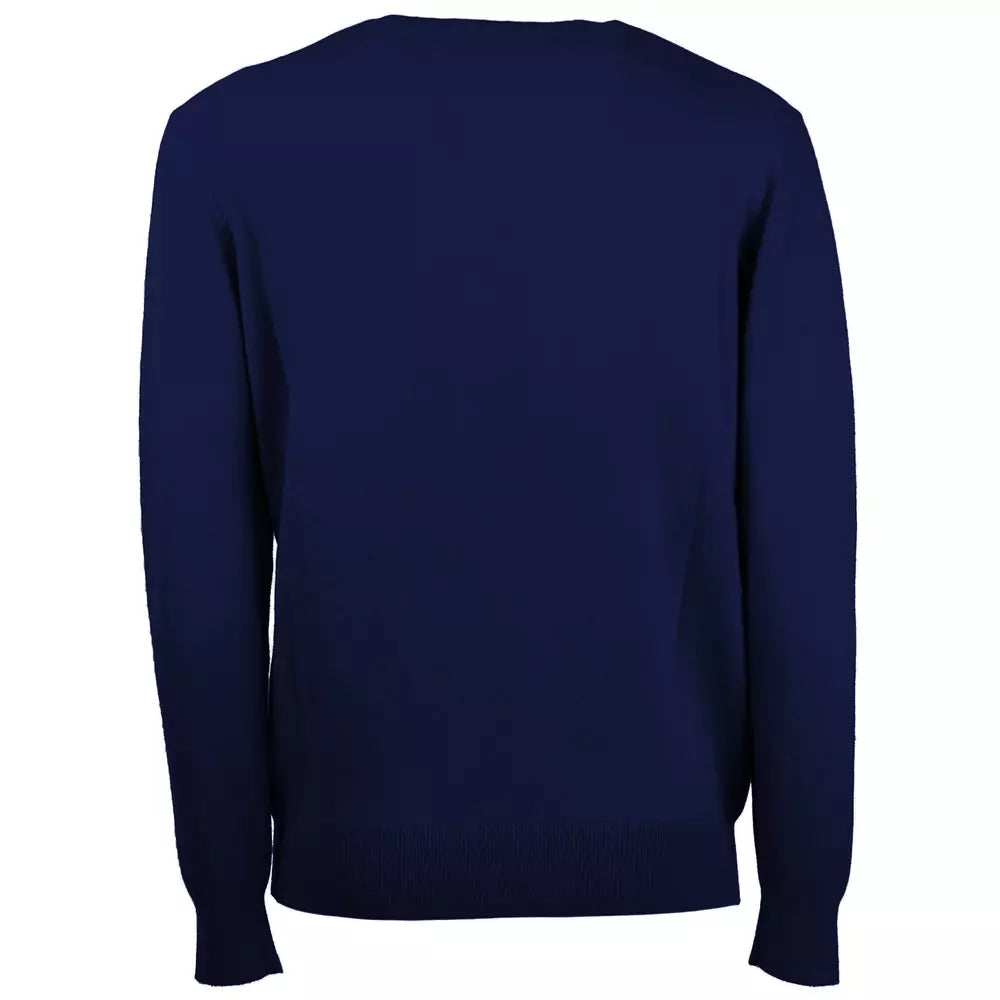 Emilio Romanelli Elegant Crewneck Wool-Cashmere Blend Sweater