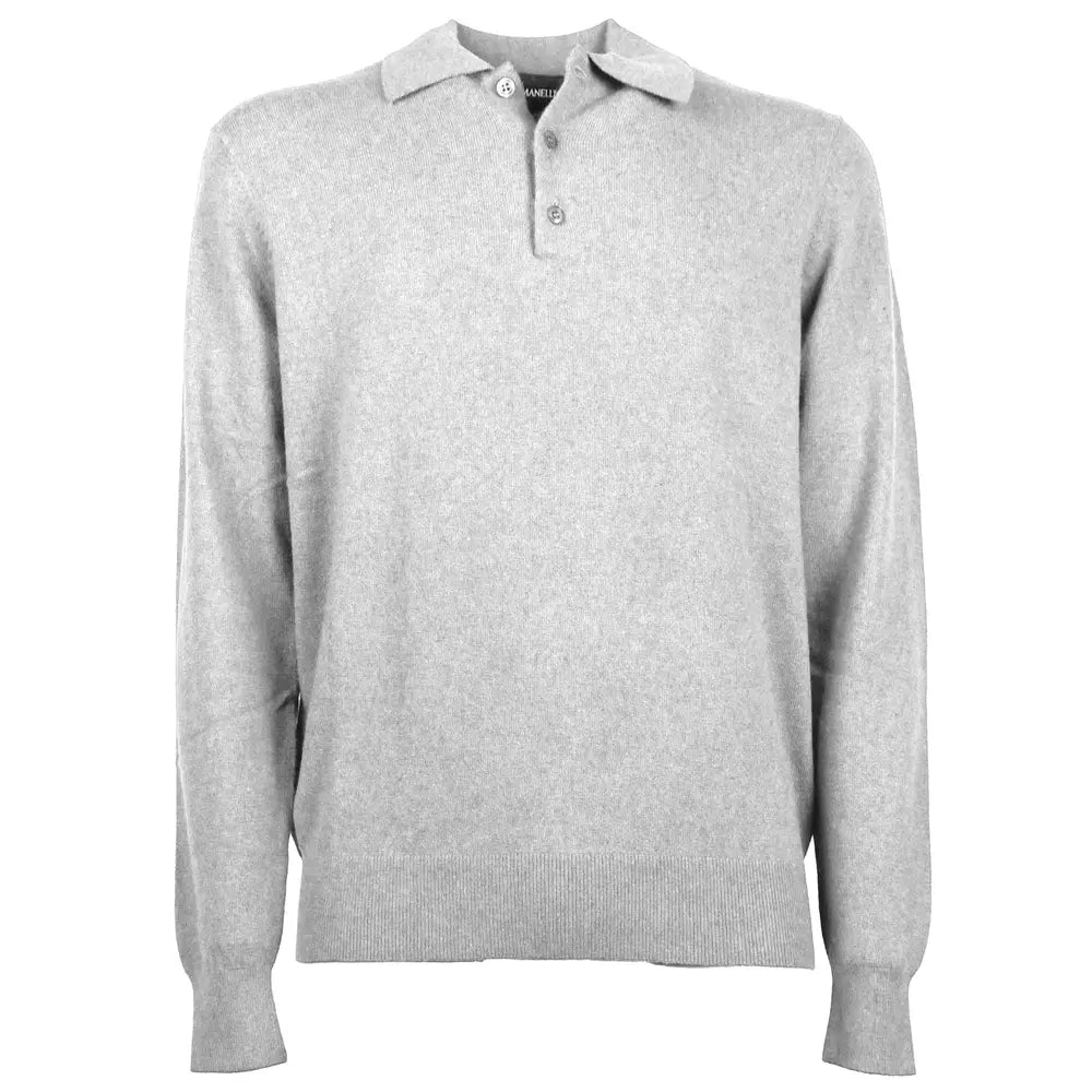 Emilio Romanelli Elegant Wool-Cashmere Polo Sweater