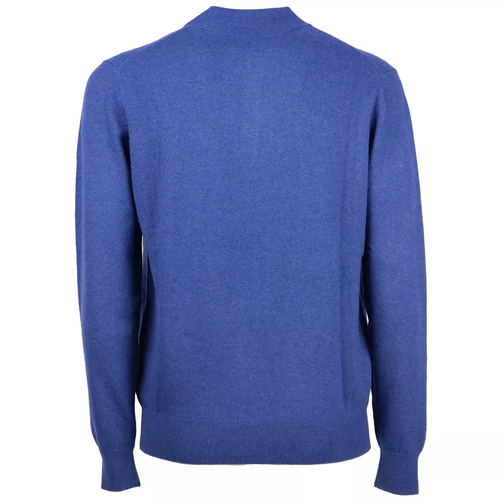 Emilio Romanelli Elegant Wool-Cashmere Blend Polo Sweater