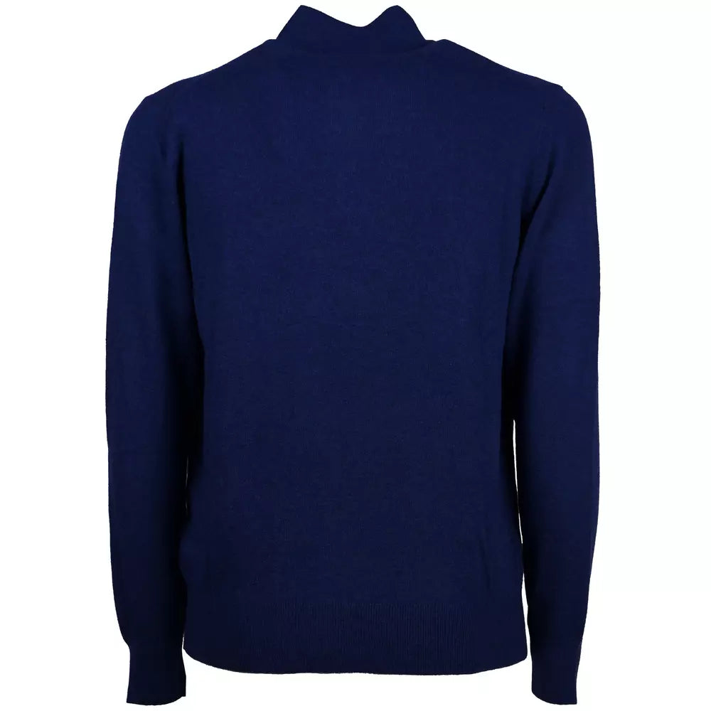 Emilio Romanelli Elegant Turtleneck Sweater with Half-Zip