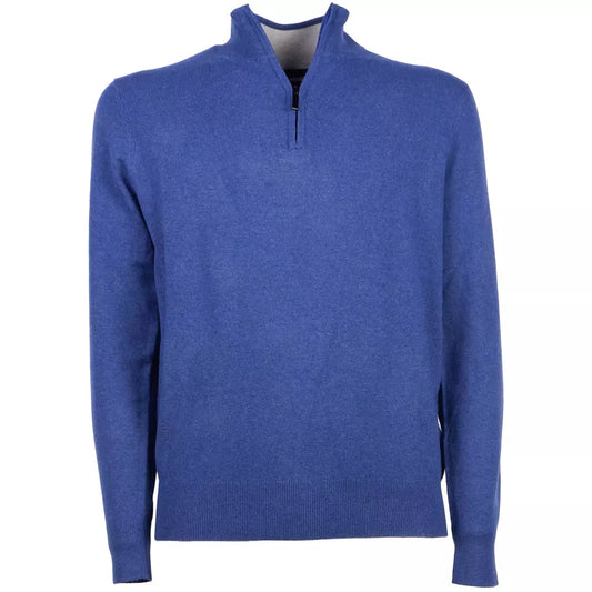 Emilio Romanelli Elegant Turtleneck Sweater with Half-Zip