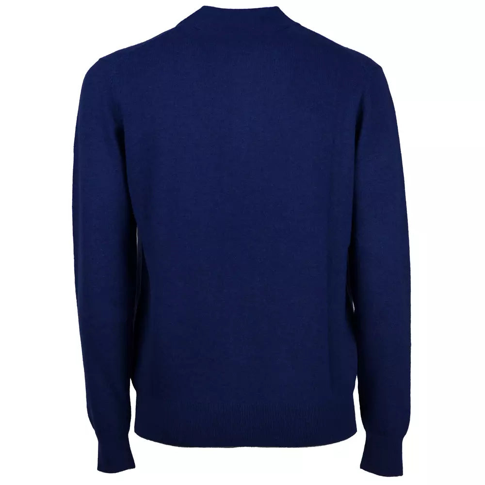 Emilio Romanelli Italian Wool-Cashmere Blend Polo Sweater