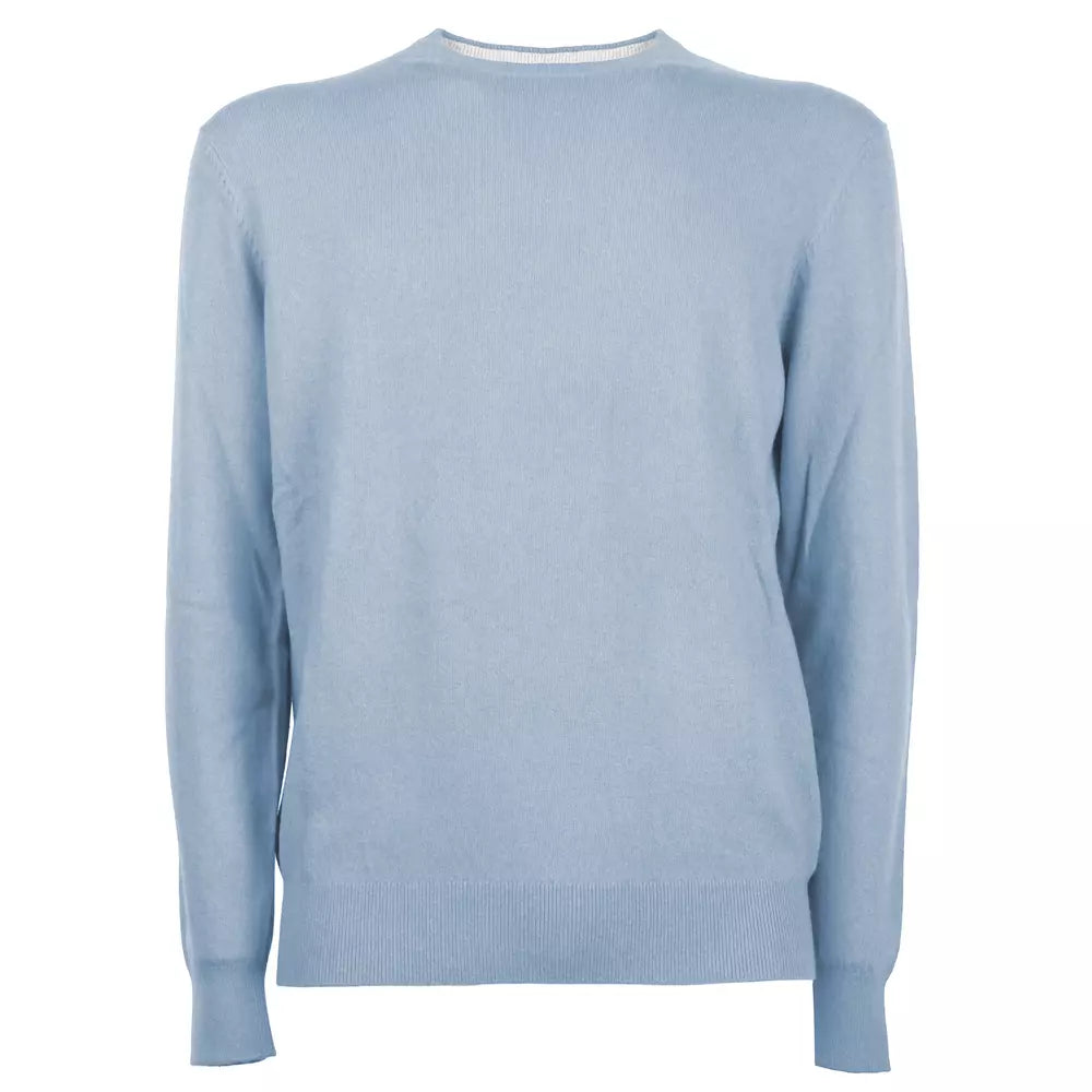 Emilio Romanelli Elegant Men's Crewneck Wool-Cashmere Sweater