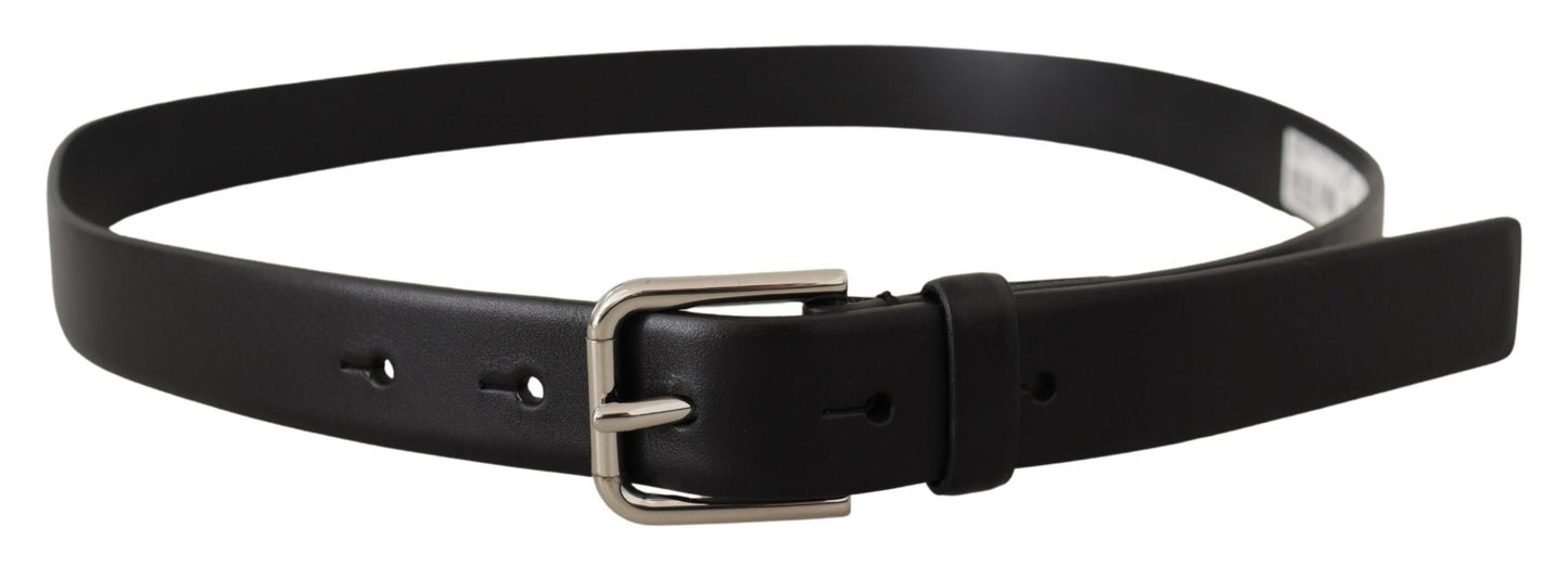 Dolce & Gabbana Elegance Reimagined Black Leather Belt