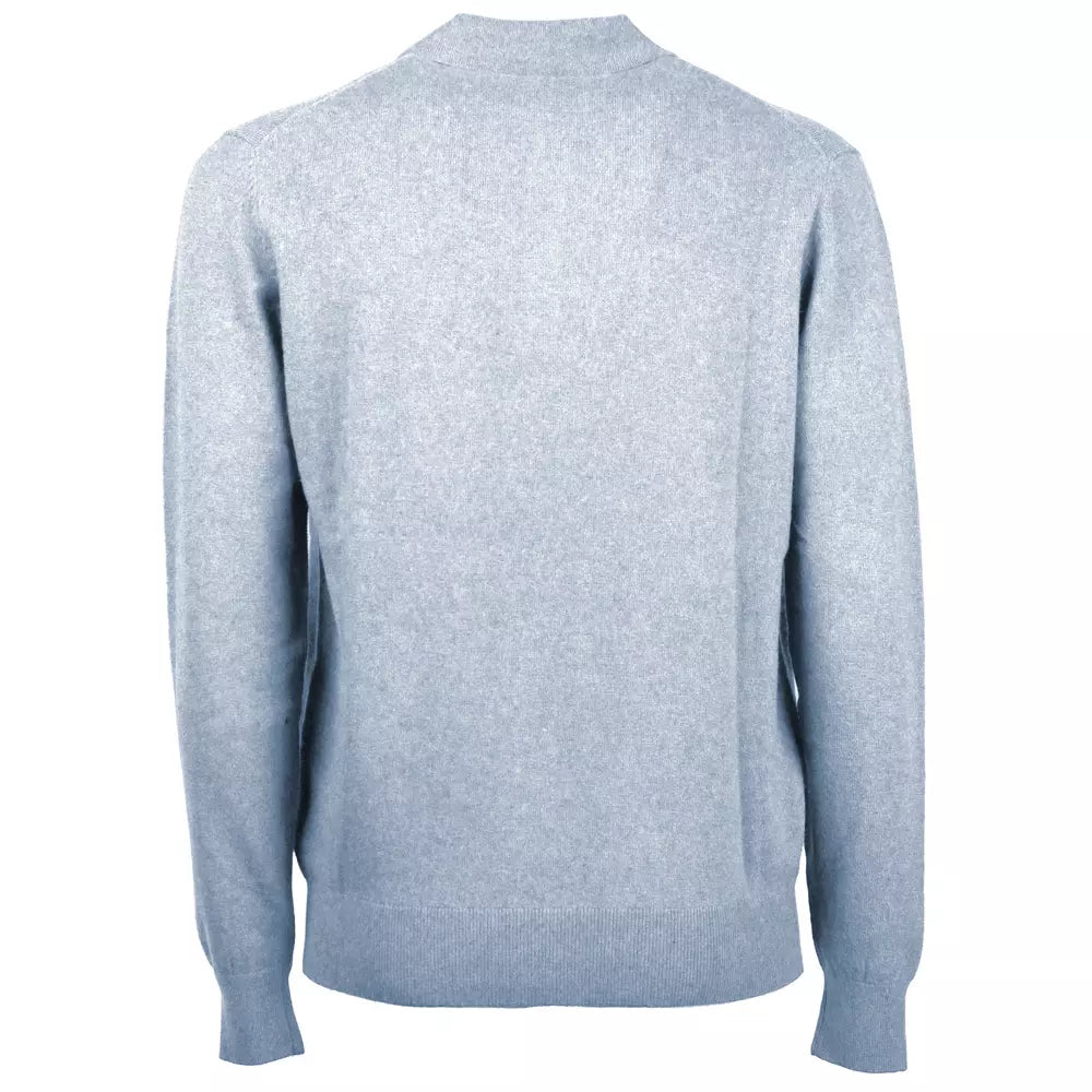 Emilio Romanelli Elegant Wool-Cashmere Polo Collar Sweater