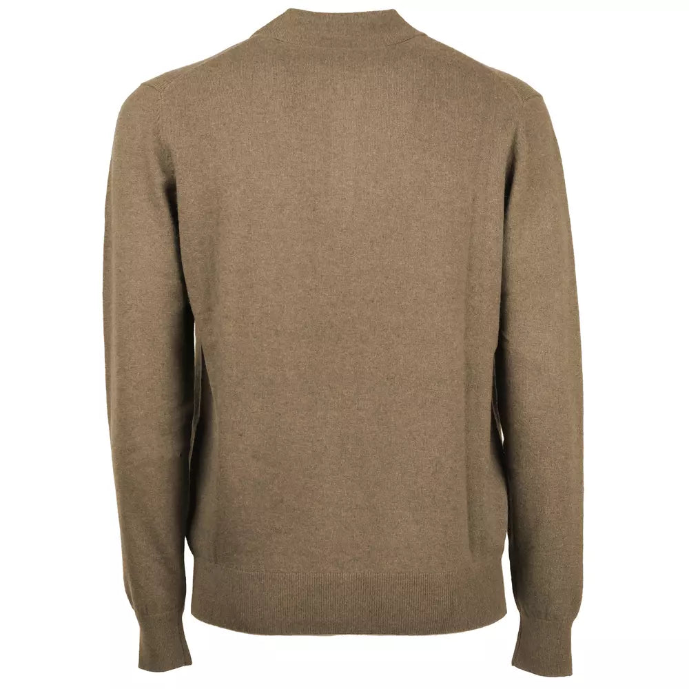 Emilio Romanelli Italian Wool-Cashmere Blend Polo Sweater