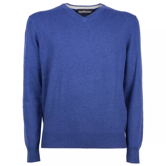 Emilio Romanelli V-Neck Wool-Cashmere Blend Sweater