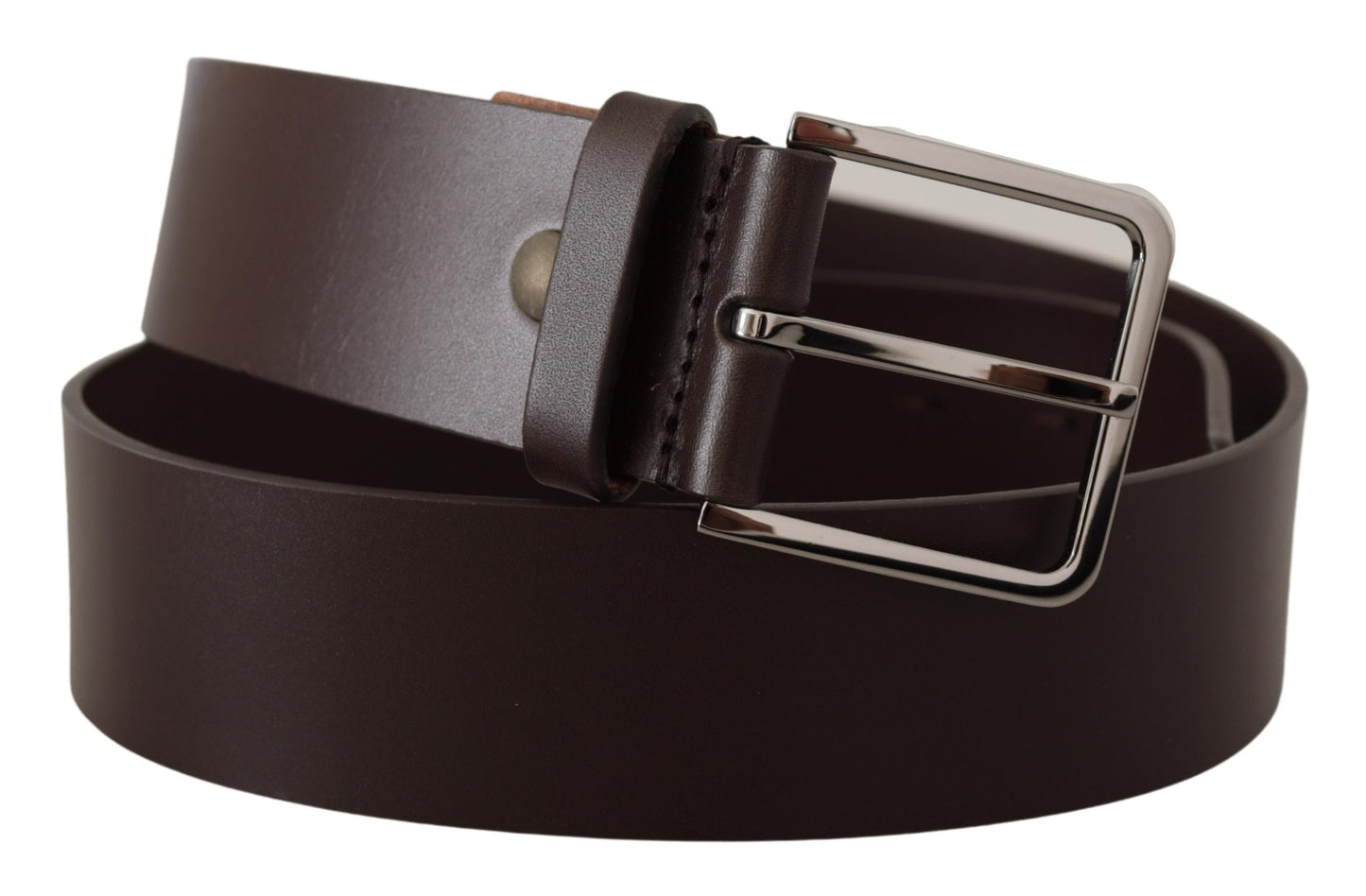 Dolce & Gabbana Elegant Dark Brown Leather Belt