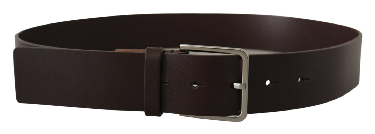 Dolce & Gabbana Elegant Dark Brown Leather Belt