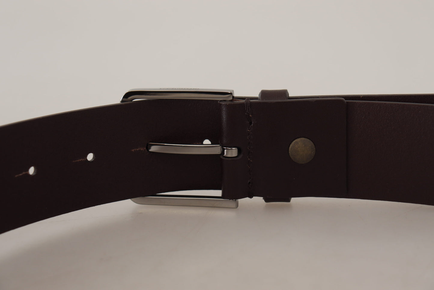 Dolce & Gabbana Elegant Dark Brown Leather Belt