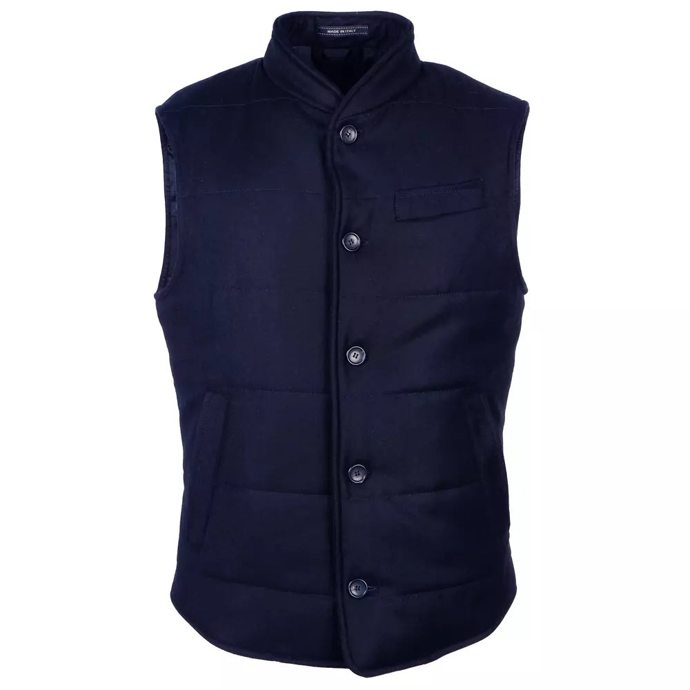 Made in Italy Elegant Wool Cashmere Blend Vest