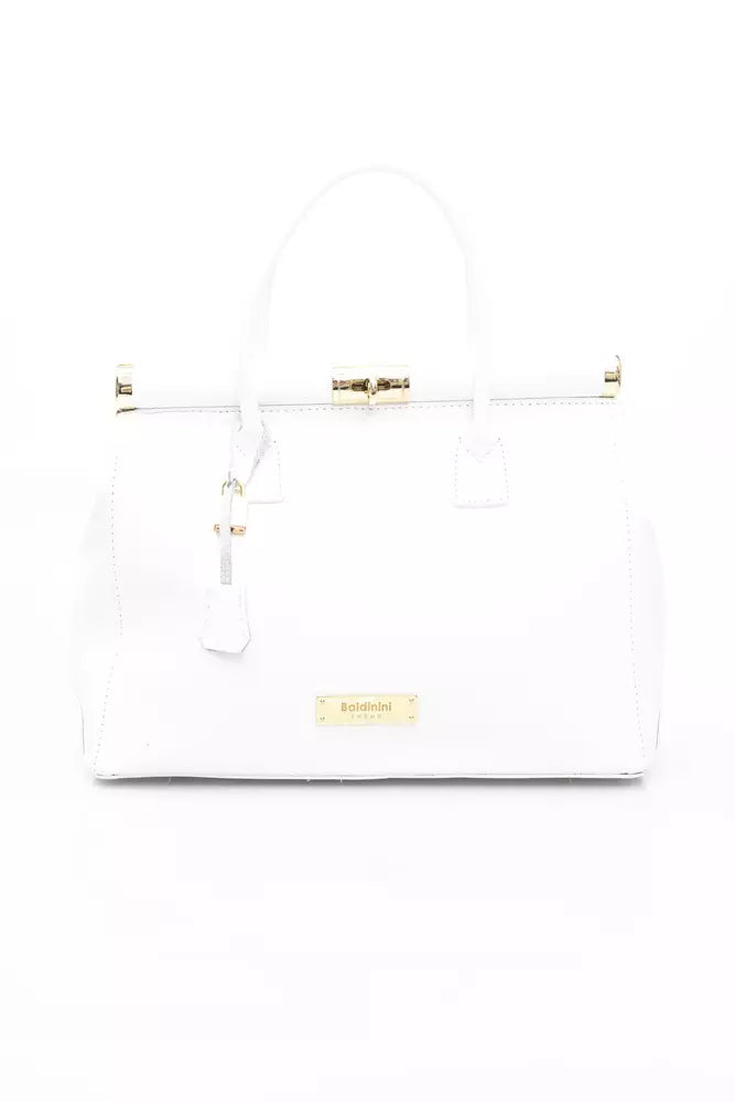 Baldinini Trend White Leather Women Handbag