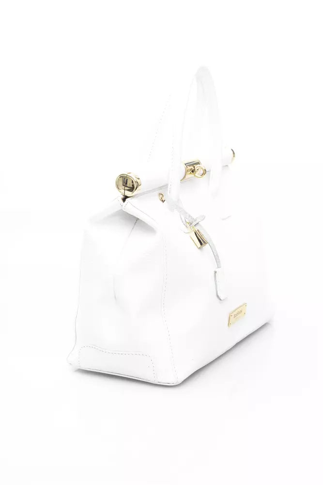 Baldinini Trend White Leather Women Handbag