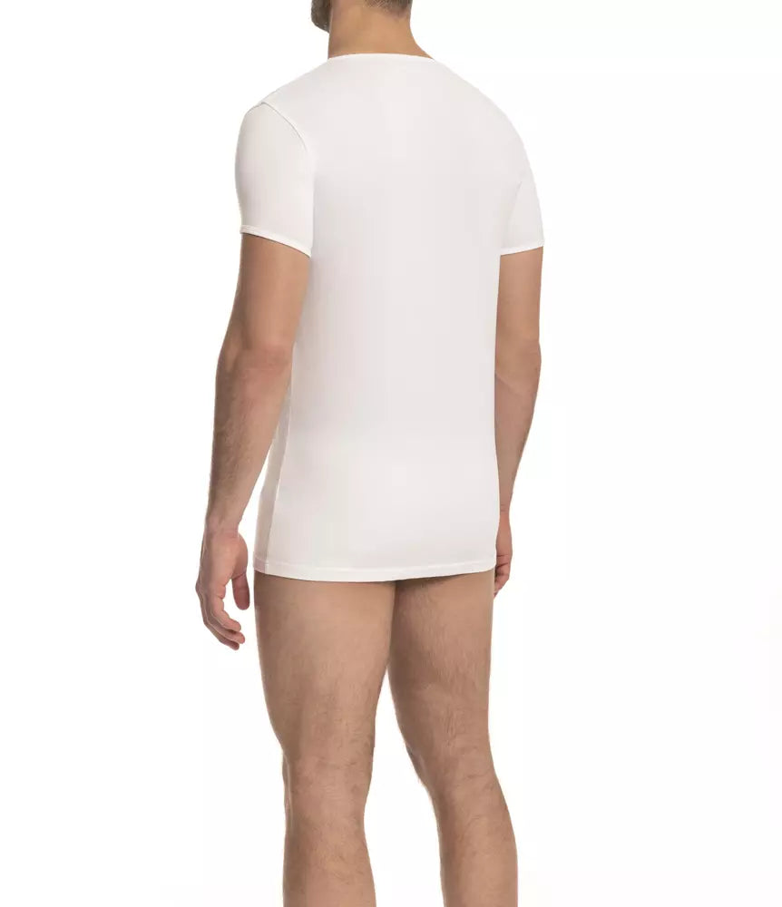 Cavalli Class White Cotton Men T-Shirt