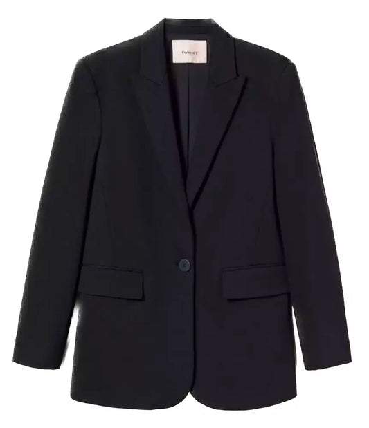 Twinset Elegant Blazer Jacket with Front Button Closure