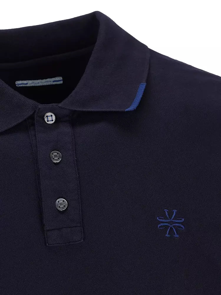 Jacob Cohen Premium Stretch Cotton Polo in Blue